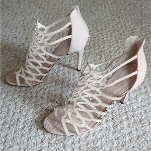 Klub Nico beige laser-cut leather sandal size 9.5M